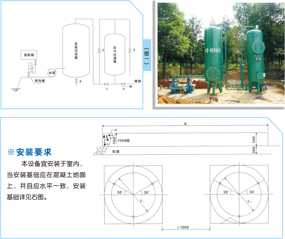 組合式一體化凈水設備安裝要求